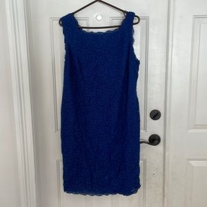 Short blue halter dress. Size 20W.